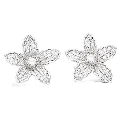 [L7441] - Silver Earrings 'Vahiné' Silver White (rhodium-plated) - 15 Mm