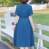 Elegant Dresses for Women Plus Size Short Sleeve Vintage Dress Summer Solid Color