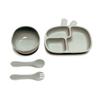 4pcs Infant PlateInfant BowlSuction CupSilicone CompartmentFeeding ToolsSet of Drop-proof plus Scald-proof Tableware