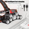 USB Rechargeable LED Headlight 7 Core Super Bright Headlamp Waterproof Head-Mounted Flashlight For Outdoor Fishing Head Light