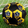 LA Galaxy Size 5 Soccer Ball, Machine-Stitched PVC, Durable & High Bounce, All Ages Fit, Fan Merchandise, Matches & Outdoor Use.