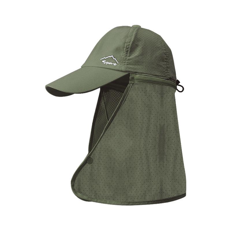 Chapeau de soleil d'été protection solaire pour hommes alpinisme et pêche chapeau de pêcheur séchage rapide extérieur avec cache-nuque casquette de baseball