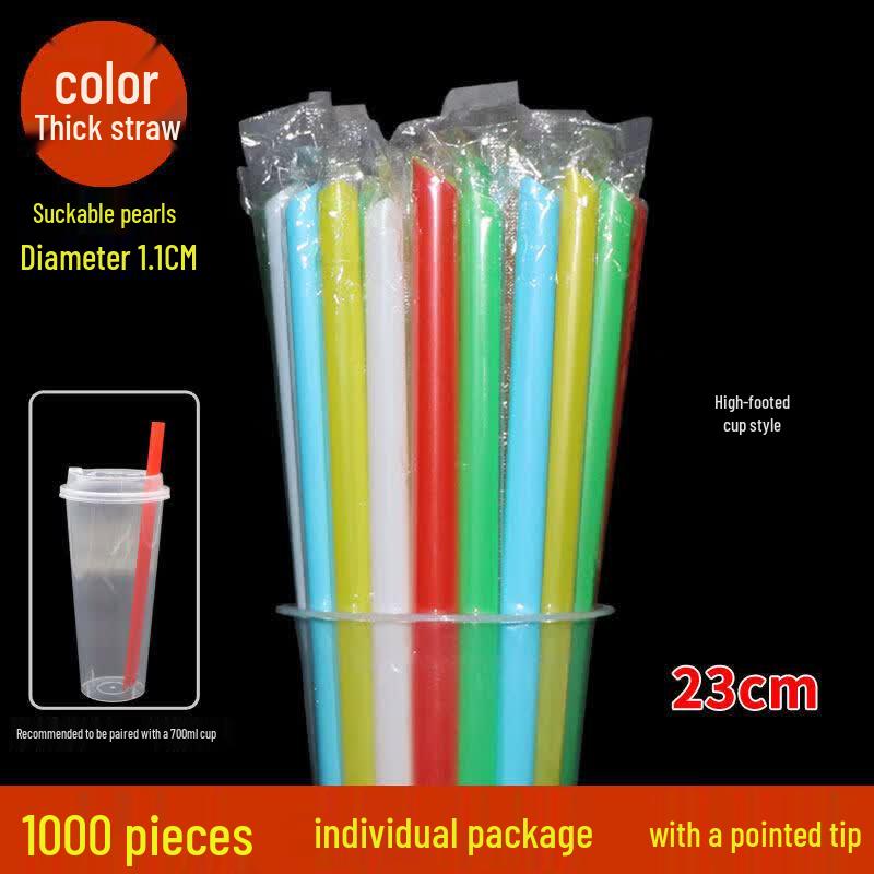 OEING Individually Wrapped Disposable Beverage Straws