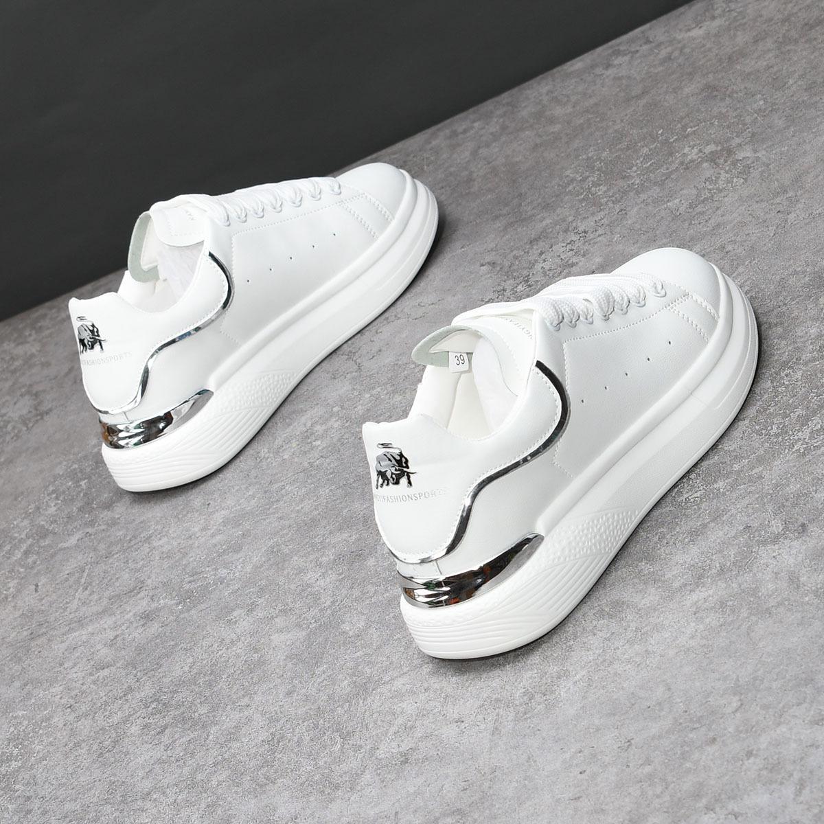 

22 autumn new thick-soled white board shoes couple breathable low-top casual shoes 42
