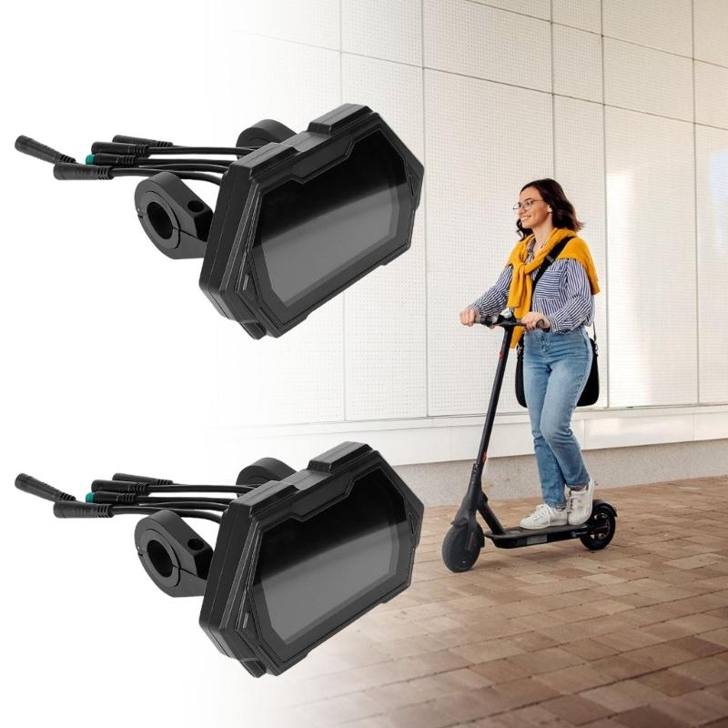 Electric Scooters Dashboards With Real Time Speed Battery Level Odometers Safe Cycling Accessory