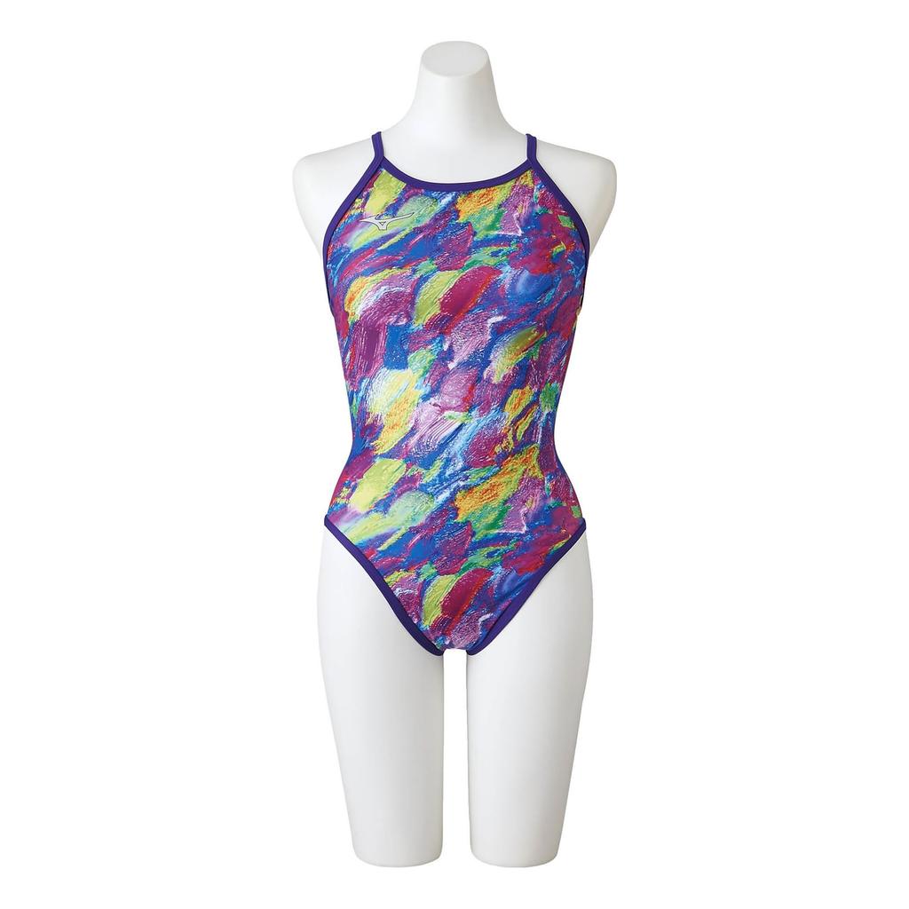 Mizuno Medium Ri for Competitive and Training Swimwear Women's Exersuit, Cut, Collection, Violet, N2MAA767,
