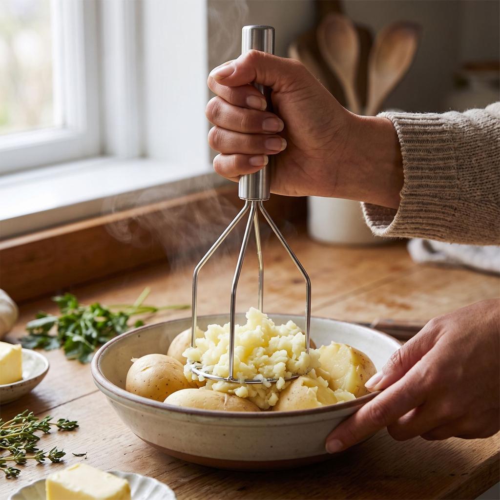 Potato Masher for Kitchen, Mashes Potatoes and Potatoes