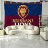 Brisbane Lions Wall Tapestry Aesthetic Wall Hanging Printed Fabric Blanket Decorative Tapestries for Bedroom Living Room Home Decor