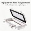 Rectangular 40x20 ABS Plastic Boat Porthole Window Tempered Glass Watertight Hatch Yacht RV Marine Vessel Black White Accessory