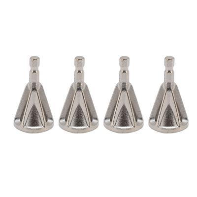 4PCS Deburring Drill Bit 14 Inch Hex Shank 3 Holes High Speed Steel Deburring External Chamfer