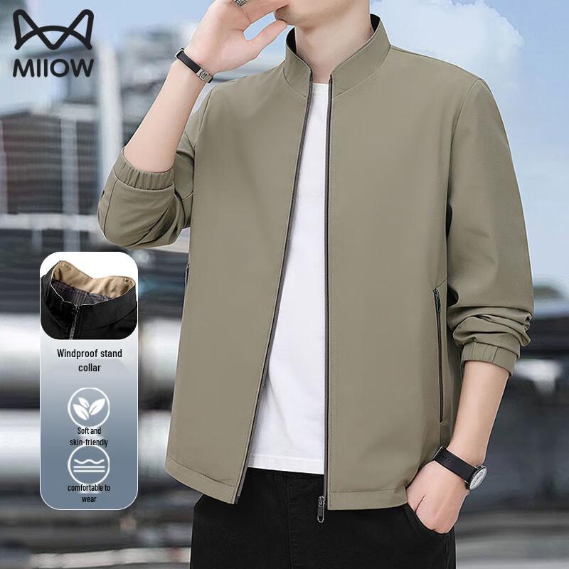 Maoren Herren Frühling Herbst Freizeit Stehkragen Jacke