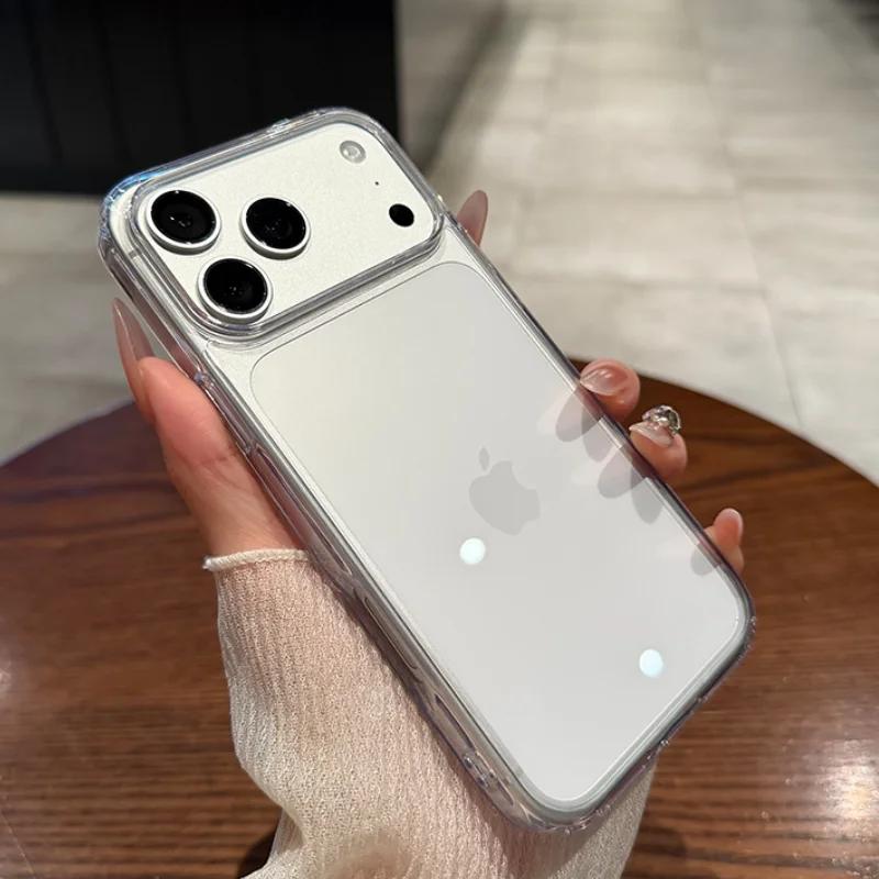 

Розкішний прозорий м який акриловий чохол для телефону для iPhone 17 16 15 14 13 12 11 Pro Max XS X XR 7 8 Plus Mini Ударостійкий бампер For iPhone17 Pro Max