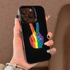 LGBT Rainbow Pride phone case for iPhone 17 17Air 16 15 14 13 12 11 Pro Max Plus Colorful Silver
