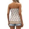 Womens Tops Dressy Casual Sleeveless Blouse Tube Tops For Women,Cute Sexy Off Shoulder Print Sleeveless T-Shirt