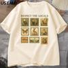 Respect The Local Wildlife TShirt Unisex Women Gift for Nature Lover T Shirt Animal Vintage Postage Tshirt Streetwear Male Tops