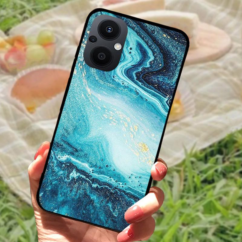 Case For OPPO Reno 7 8 Lite 5G Covers Soft Silicon Lion Wolf TPU Phone Cover for Oppo Reno7 Z 5G Reno 7Z 7Lite Cases Cool Marble
