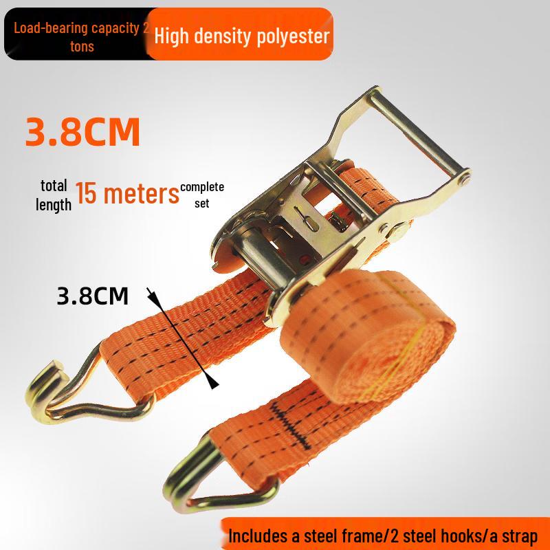 Heavy-Duty Cargo Ratchet Tie-Down Strap