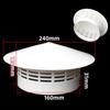 PVC Ventilated Rain Cap 75-200mm Roof Duct Vent Durable Stove Pipe Protector Cover  Fireplaces