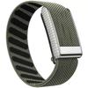 Diamond-Embedded For WHOOP 5.0 Straps Nylon Woven Elastic Casual Wristband with Full-Diamond Bright Silver Metal U-Frame for Whoop 5.0 MG Band