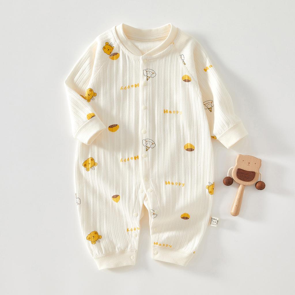 Newborn Baby Clothes Cotton Long Sleeve Romper Soft Infant Onesie Spring Autumn Winter Pajamas Crawling Suit