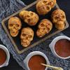 3D Skull Baking Cake Mold Halloween Molds Metal DIY Skeleton Cake Mold Safe Baking Sheets Realistic Kitchen Baking Tray Tool