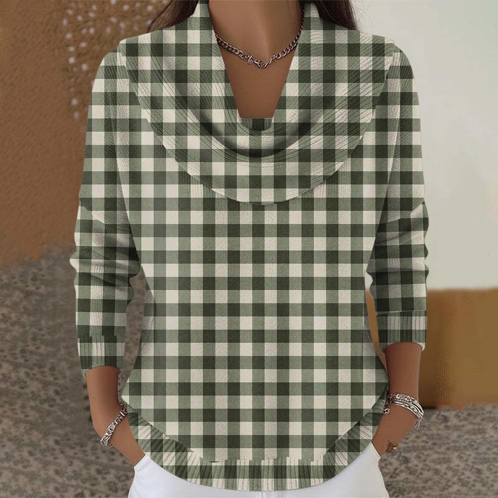 Dam Casual Och Moderiktig Rundhals Långärmad Tryckt Topp Tröja