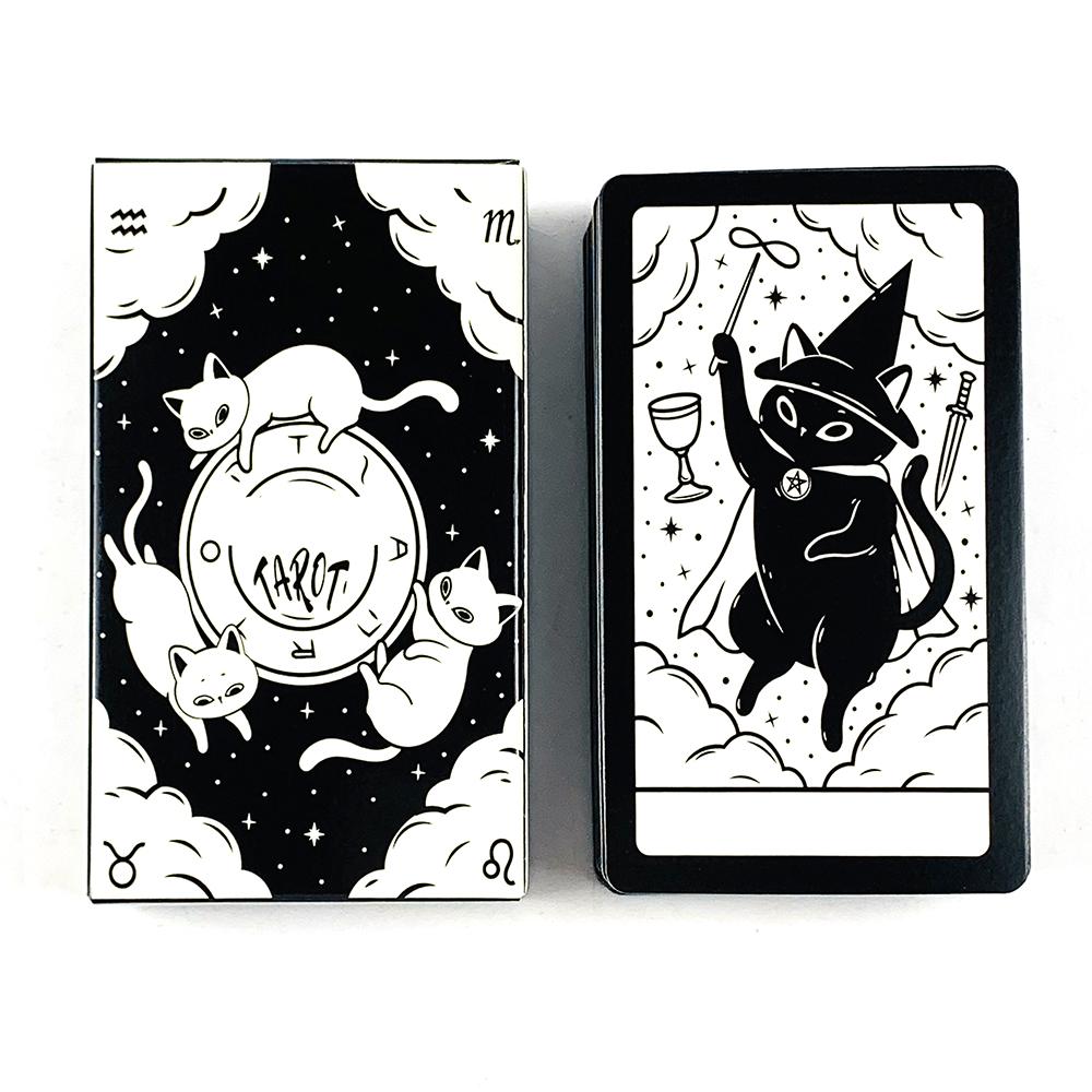 Tarot Cards 78PCS Cute Deck Oracle Mysterious Divination Edition Borad Playing Games Party Cards, Perfect Gifts For Cat Lovers