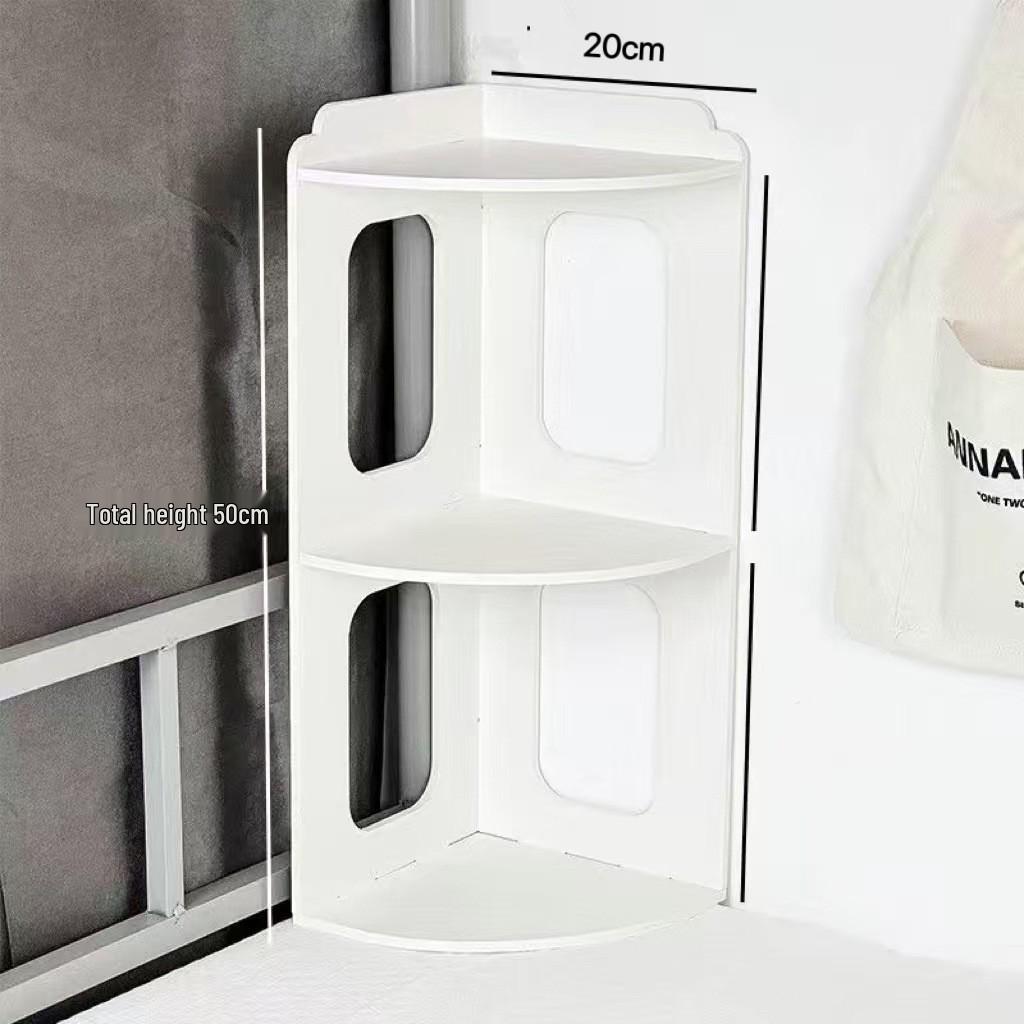 Modern Minimalist Triangle Desk Corner Storage Rack for Bedroom and Office