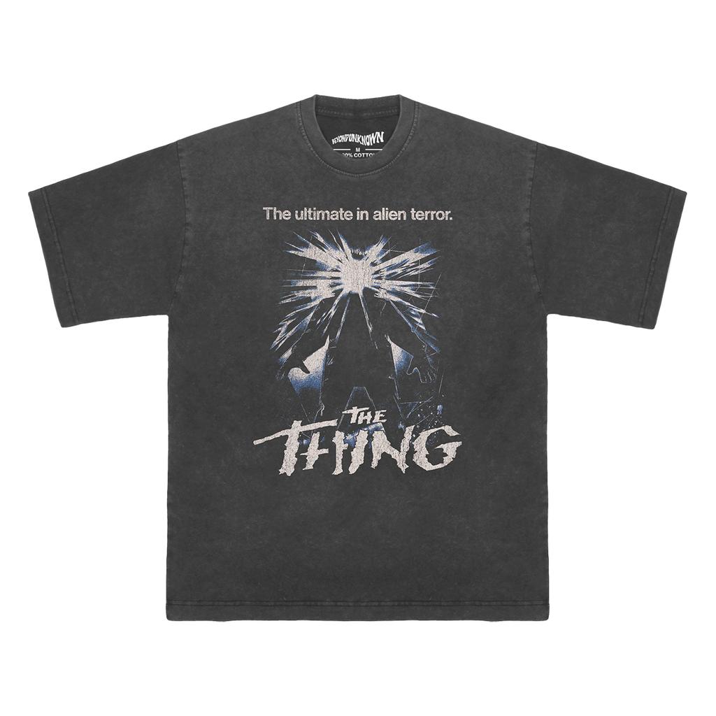 Maglietta The Thing John Carpenter Horror SiFi Film Culto They Live Principe delle Tenebre Top da Uomo Cotone Camicia Stampata Retrò