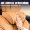 For Leapmotor Luxury Nappa Leather Latex Car Neck Pillow Fit C01 C10 C11 C16 B10 B05 B03X A10 D19 Memory Foam Car Waist Pillow