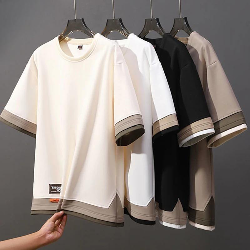 Plus Size 8XL T-Shirts Men Drop Shoulder Summer Male Tshirts Janpn Style Oversized Clothes Man Top Tees Free Ship