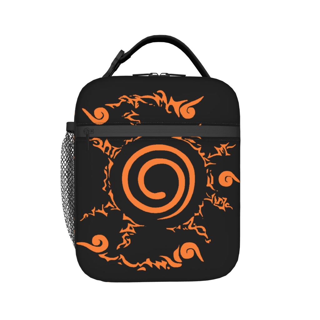 Custom N-Narutoes Uzumaki Insulated Lunch Tote Bag for Women Men Anime Resuable Cooler Thermal Food Lunch Box School