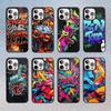 Coole Bunte Graffiti Handyhülle Für iPhone17,16,15,14,13,12,11 Plus,Pro Max Magnetisches Magsafe Kabelloses Laden