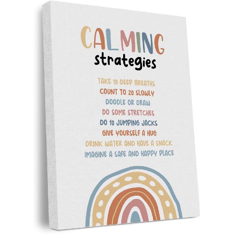 Pirational Positive Affirmations Canvas Wall Art Framed Art Motivational Therapy Office Decor Growth Mindset Wall Decor Modern Artwork Living Room