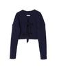 CRANK Ribbon Cable Crop Knit_Navy
