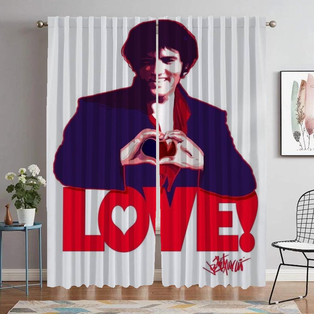 

Элвис Элегантные Комнатные Шторы 2 Штуки Домашние Интерьерные Шторы для Окна с Камерой Тюль для Спальни Перегородка Гостиная Кухня W50xH70cmx2pcs-CL