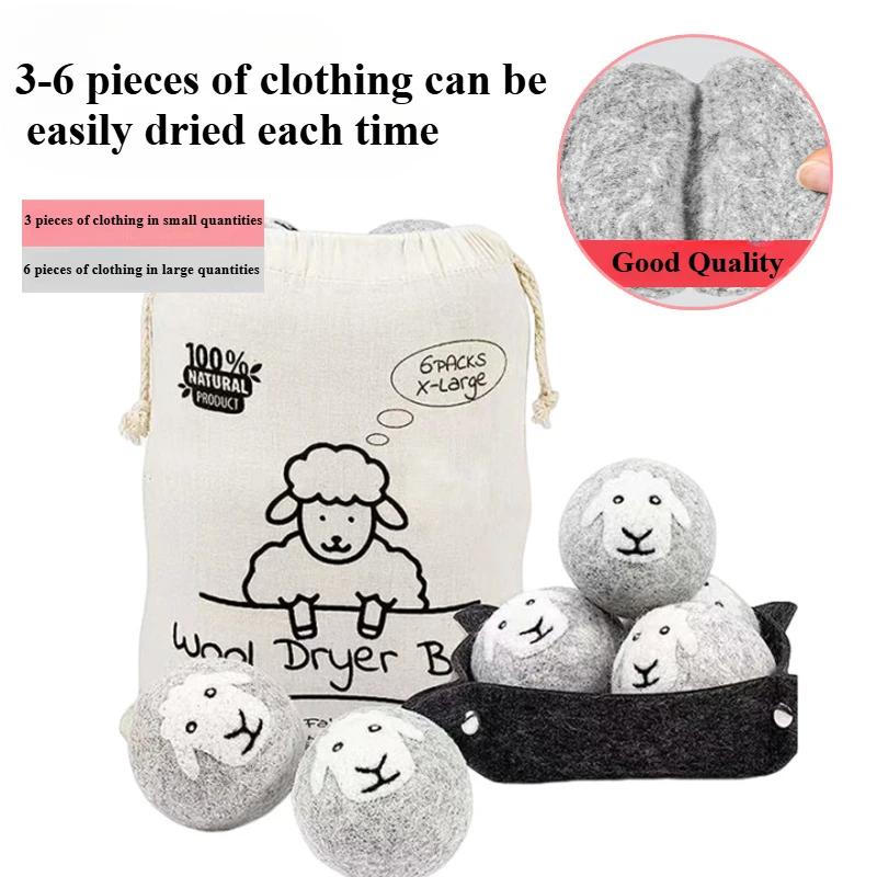 Wool Felt Ball Anti-static Washing Machine Anti Entanglement Washing Ball Wool Ball Gray Wool Drying Ball Sticky Wool Ball