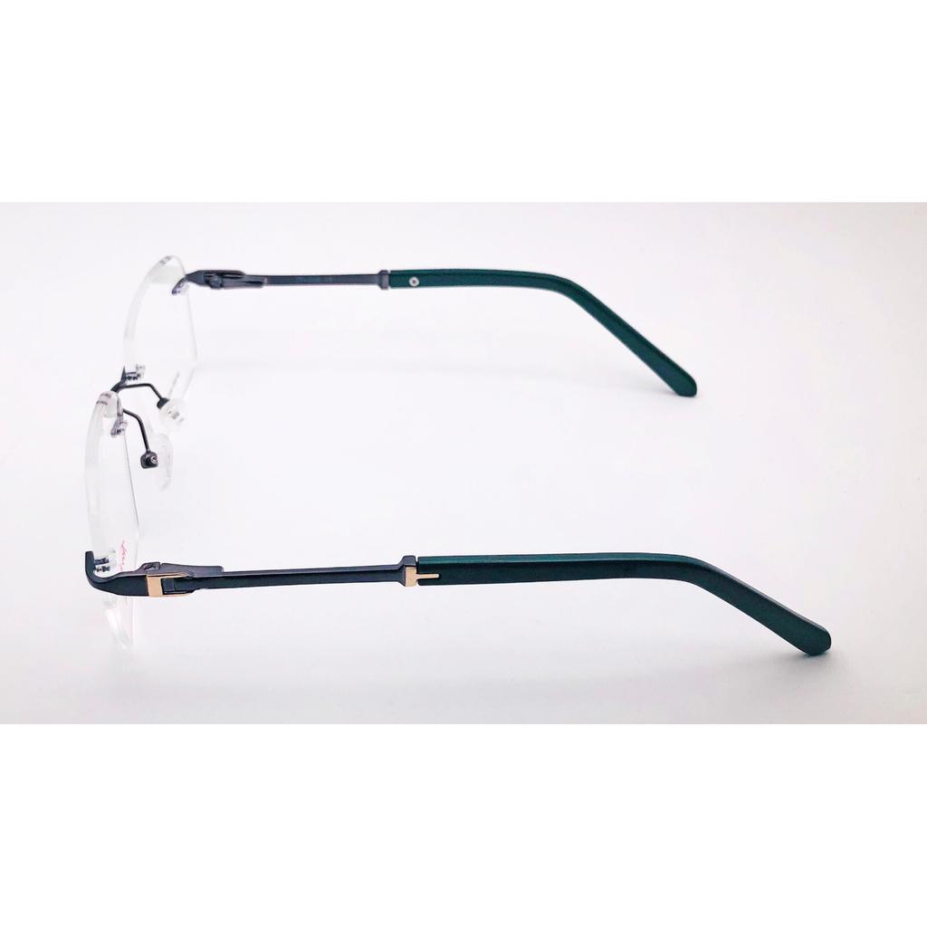 RSINC Unisex Rimless Metal Frame Fashion Optical Tom Gun Green 55-17-142 IB-16 B0DK1YJLXZ
