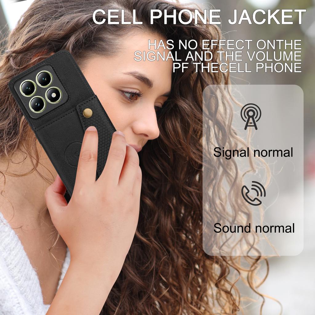 For Xiaomi 14T Pro Case Card Slots Kickstand Leather+TPU Phone Cover