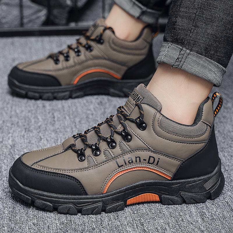 2025 Spring Men's Casual Outdoor Work & Hiking Shoes - Large Size British Style All-Match Daddy Shoes