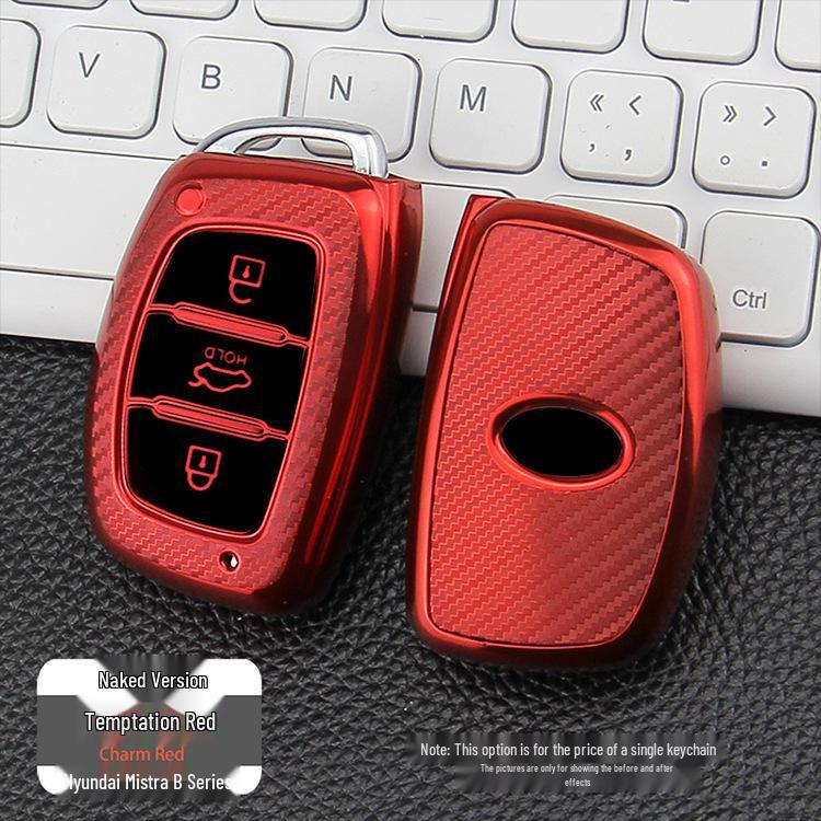 Hyundai Mistra B Carbon Fiber TPU Car Key Cover