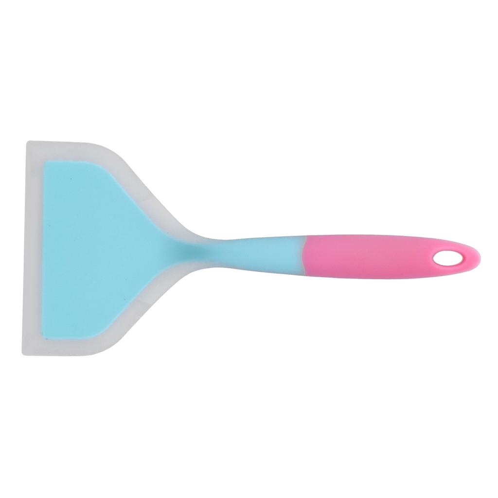 Cooking Spatula Transparent Twocolor Silicone Wide Mouth Frying Spatula Pancakes Fried Shovel for Home Kitchen