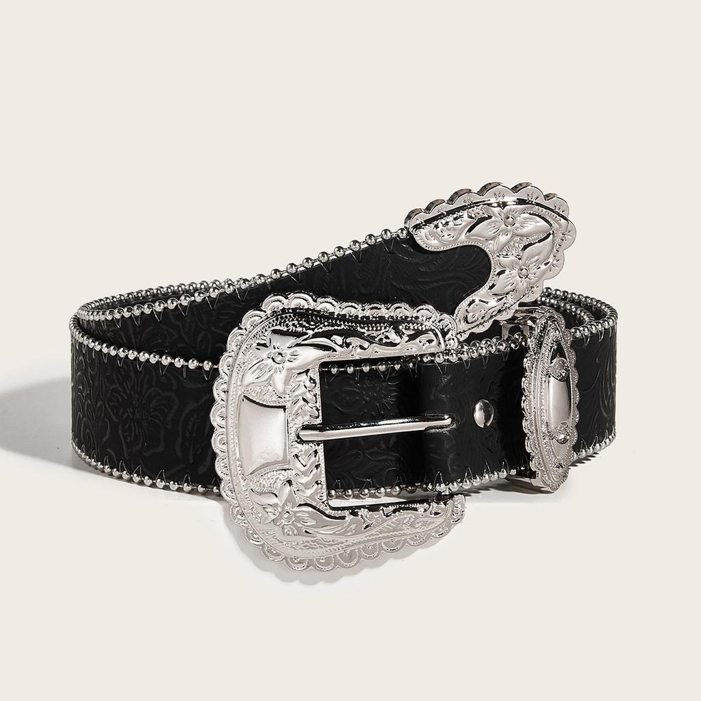 Fashionable Retro Decorative Skirt Belt With Suit Ins Style Personality Belt Subculture Black Waistband чёрный