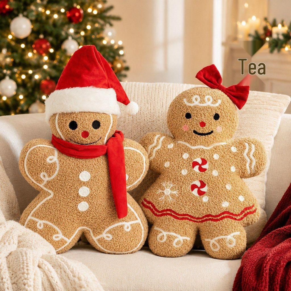 Christmas Gingerbread Man Backrest Pillow & Cushion Decoration
