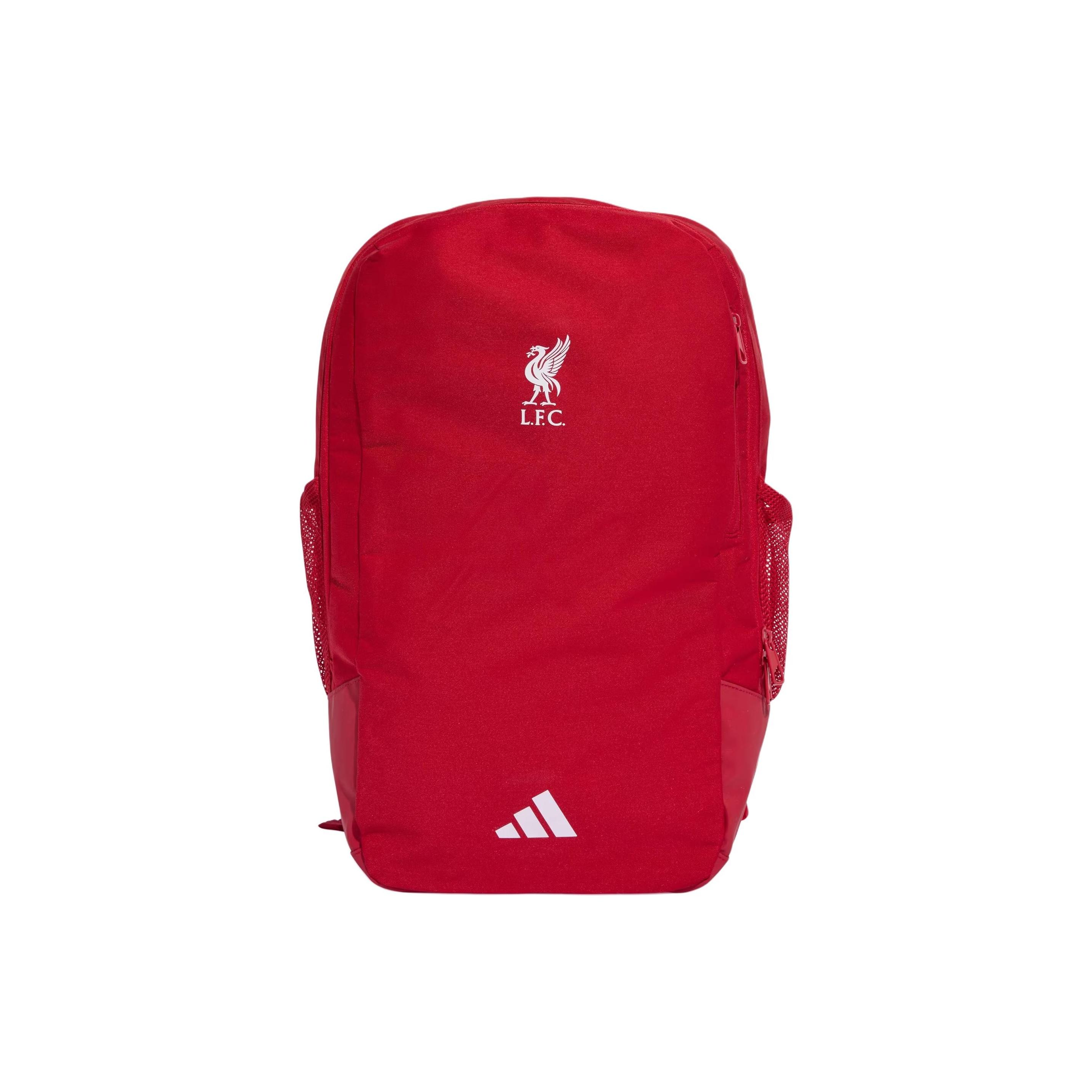 Adidas Liverpool Football Club Logo Polyester Backpack Unisex Backpack Red JZ5881 Red
