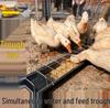 Chicken Duck Goose Dual-use Water and Feed Trough - Wet/Dry Feeding for Free-range Poultry, Non-Tip Design