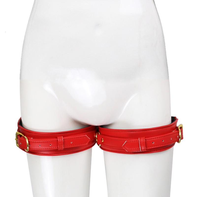 Thierry Adjustable PU Leather Erotic Thigh Cuffs Restraints Bondage Adult Sex Toys Leg Cuffs Restraints Sex Bondage SM