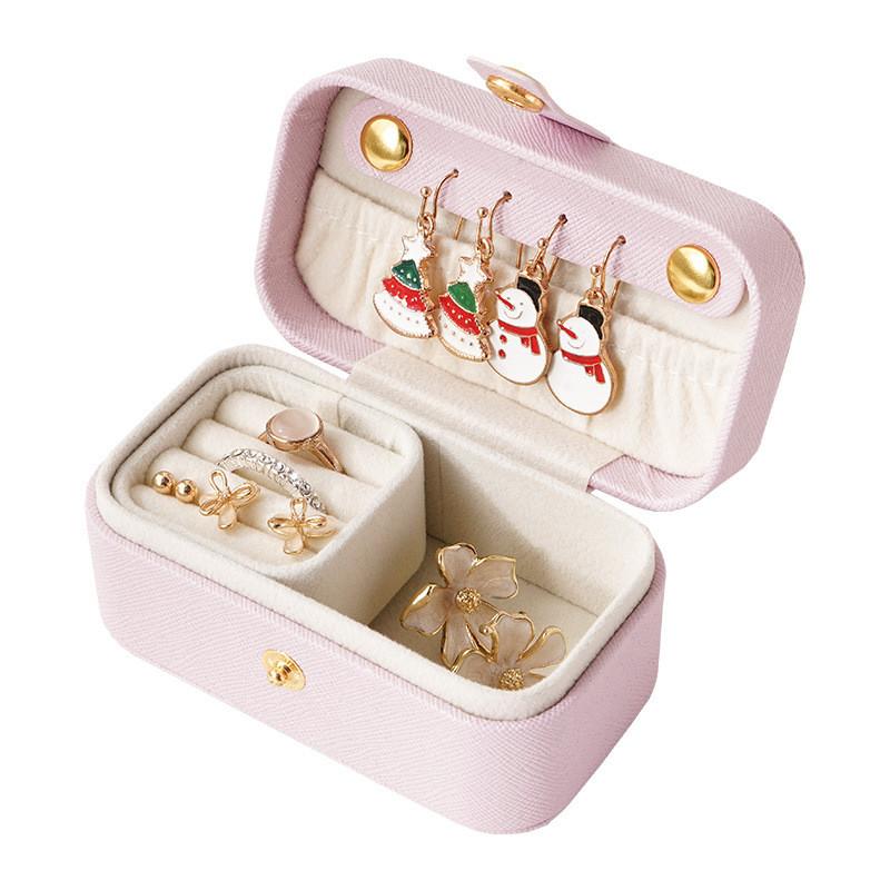 Jewelry Organizer Storage Case With Leather Material For Travel And Gift Use