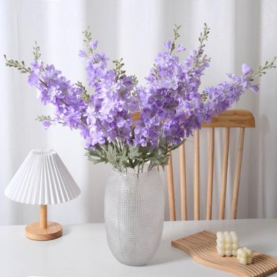 Flor Artificial para Jarrón Resistente a los Rayos UV Flor de Jacinto Falso de Seda Tallo Largo de 34" Flor Falsa para Boda Hogar Oficina Arreglo Floral de Primavera Verano