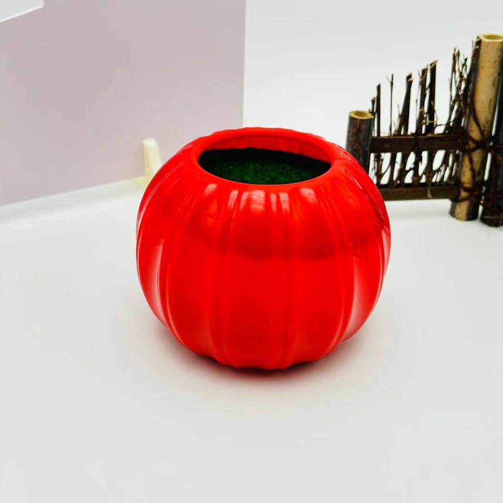 Artificial Pumpkin Flower Container With Foam Insert For Festive Table Arrangements